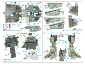 Quinta Studio QD48405 F-14D 3D-Printed &amp;amp; coloured Interior on decal paper (Hobby Boss) 1/48 – imagen 2