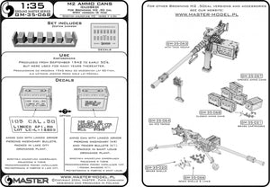 Master GM-35-068 Skrzynki amunicyjne M2 do karabinu Browning M2 .50 - używane w okresie II w. św. (6 szt.) - ZAMKNIĘTE 1/35 – imagen 6