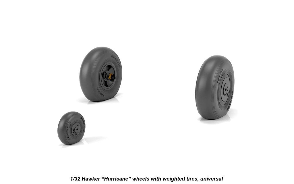 Armory Models AW32403 Hawker Hurricane wheels w/ weighted tires 1/32 – immagine 3