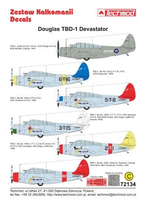 Techmod 72134 - Douglas TBD-1 Devastator 1/72 – zdjęcie 2