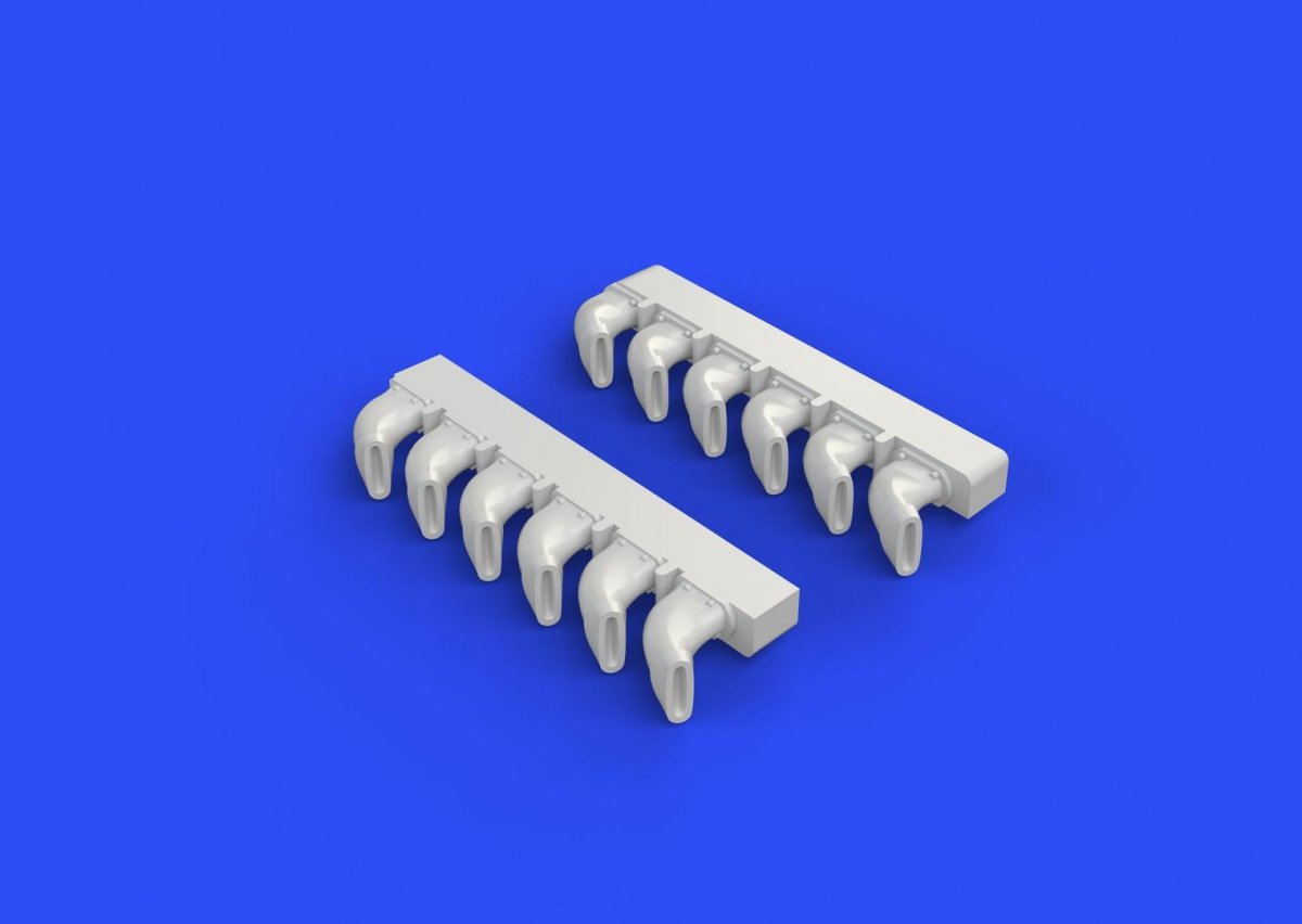 Eduard 672110 Spitfire exhaust stacks - fishtail EDUARD 1/72 – immagine 2