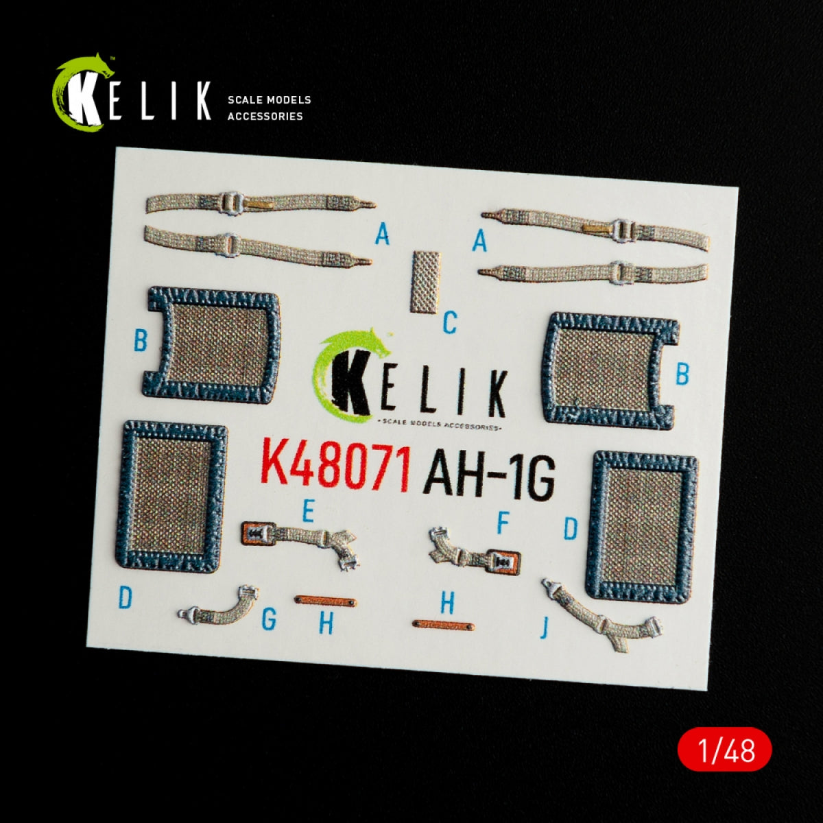 KELIK K48071 AH-1G INTERIOR 3D DECALS FOR ICM/SPECIALHOBBY KIT 1/48 – imagen 2