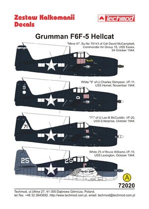 Techmod 72020 - Grumman F6F-5 Hellcat 1/72 – imagen 2