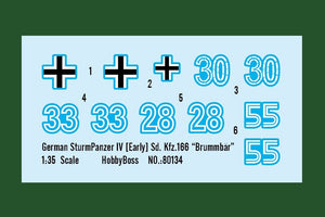 Hobby Boss 80134 German SturmPanzer IV early Sd. Kfz.166 Brummbar – imagen 3