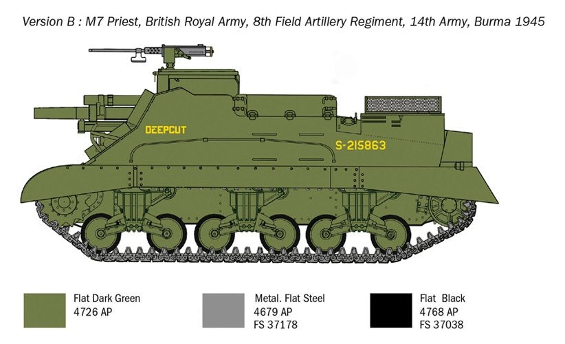 Italeri 6580 M7 Priest Howitzer Motor Carriage 1/35 – imagen 7