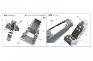 Intérieur imprimé en 3D et coloré sur papier décalcomanie Quinta Studio QD72057 F-16CJ (Tamiya) 1/72 – image 6
