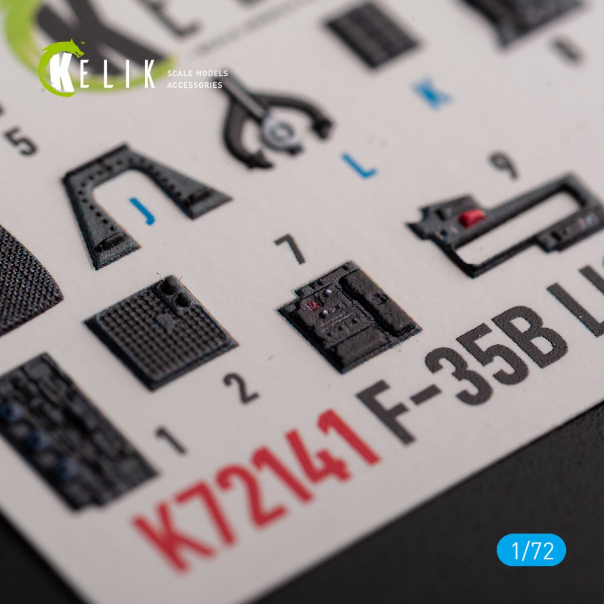 KELIK K72141 F-35B - interior 3D decals for Tamiya kit 1/72 – imagen 4