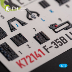 KELIK K72141 F-35B - interior 3D decals for Tamiya kit 1/72 – imagen 4