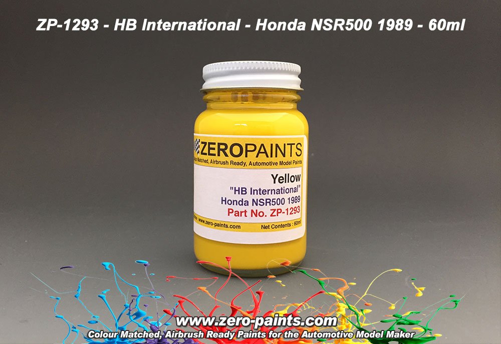 Peinture Zero Paints ZP-1293 HB Jaune International - Honda NSR500 1989 - 60 ml
