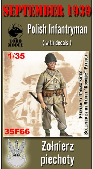 Toro 35F66 Wrzesień 1939 - Żołnierz piechoty Figurka wraz z kalkomanią 1/35