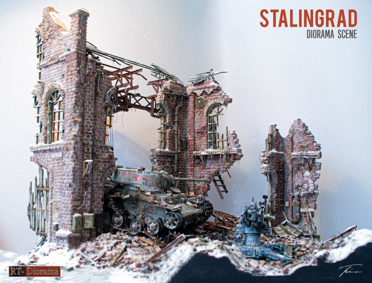 RT-Diorama 35303 Diorama-Base: &amp;quot;Stalingrad tractor factory&amp;quot; 1/35 – imagen 3