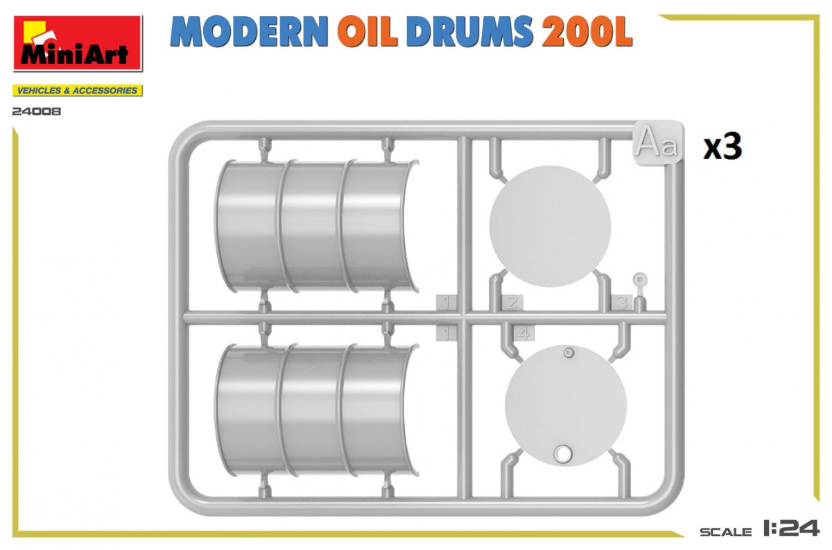 MiniArt 24008 MODERN OIL DRUMS 200L 1/24 – imagen 4