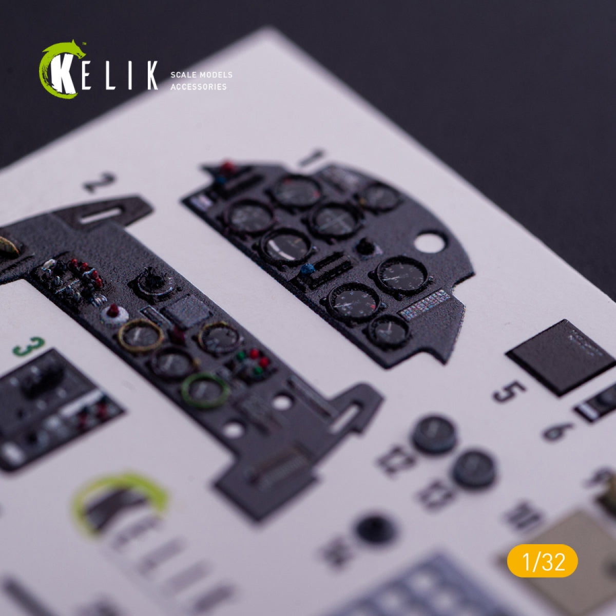KELIK K32020 BF-109 E - Interior 3D Decal with 3D printed parts for Trumpeter kit 1/32 – immagine 9