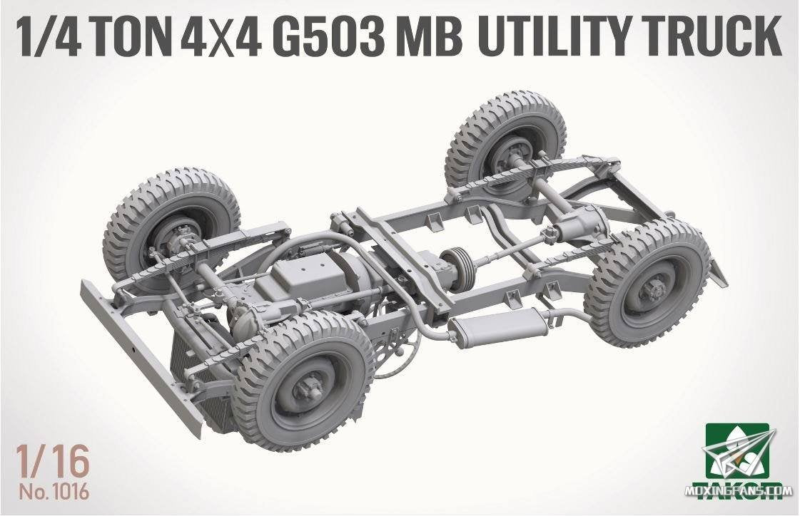 Takom 1016 Camion utilitaire 4x4 G503 MB 1/4 tonne (Jeep Willys) 1/16  – image 6
