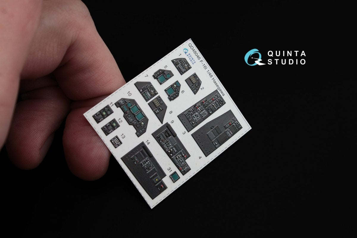 Quinta Studio QD48046 F-16I 3D-Printed &amp;amp; coloured Interior on decal paper (for Hasegawa kit) 1/48 – zdjęcie 3