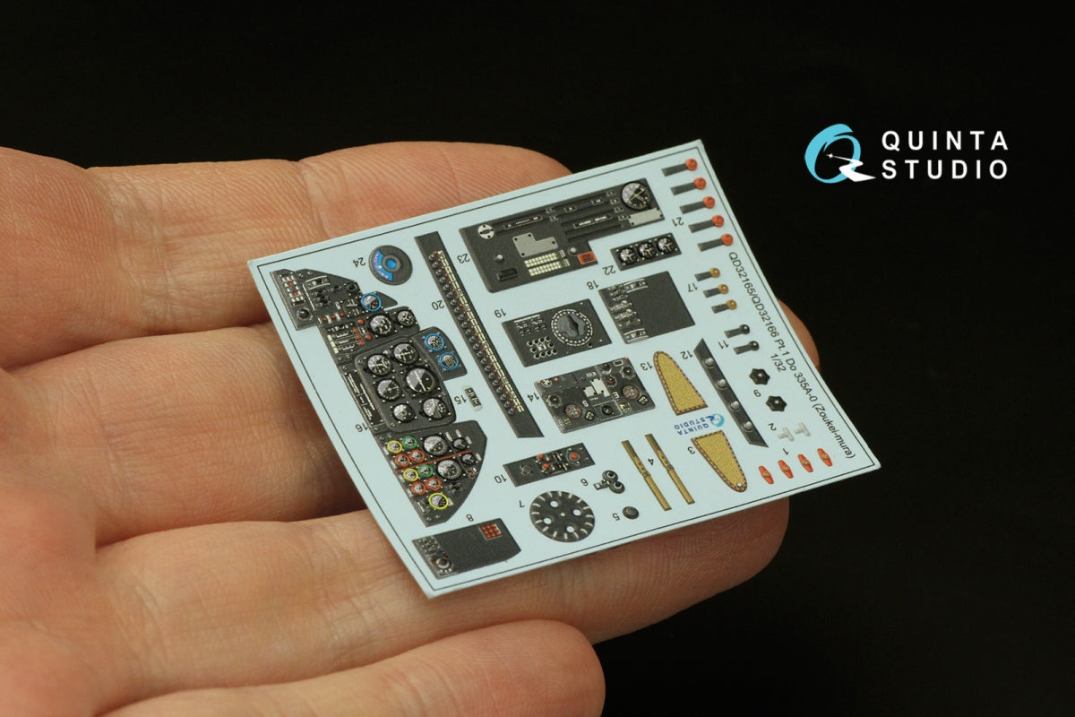 Quinta Studio QD32165 Do 335A-0 3D-Printed &amp;amp; coloured Interior on decal paper (Zoukei-mura) 1/32 – immagine 10