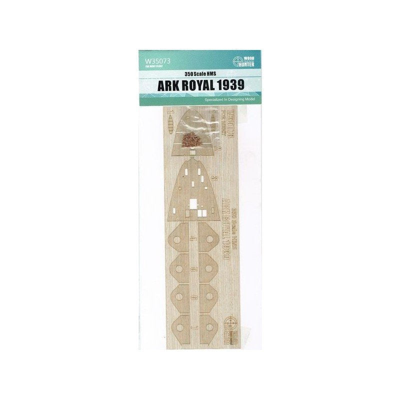 Wood Hunter W35073 Wooden Deck &amp;amp; chain Ark Royal 1939 for Merit Kit 65307 1/350