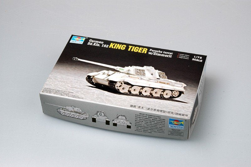 Trumpeter 07292 King Tiger Porsche Turret w/Zimmerit 1/72 – imagen 3