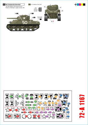 Star Decals 72-A1167 US 6th Armored Division 1. The Super-Sixth in Europe 1944-45. Sherman Mix 1/72 – immagine 2