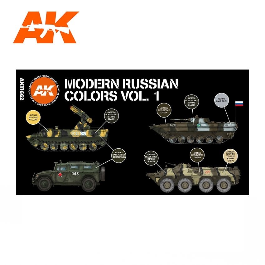 AK Interactive AK11662 3G MODERN RUSSIAN COLORS VOL 1 6x17 ml – immagine 2
