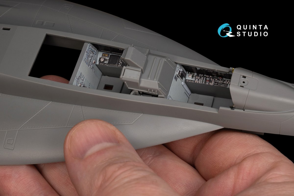 Intérieur imprimé en 3D et coloré sur papier décalcomanie pour F/A-18F tardif / EA-18G (Meng) de Quinta Studio QD48243 (Meng) 1/48 – image 3