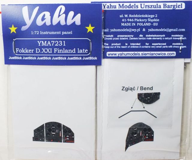 Yahu YMA7231 Fokker DXXI Finland late (MPM / Special Hobby) 1/72