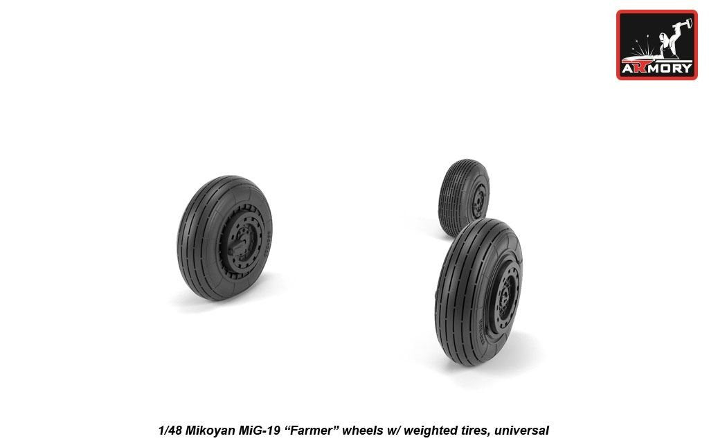 Armory Models AW48030 Mikoyan MiG-19 Farmer wheels w/ weighted tires 1/48 – imagen 2