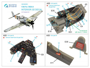 Intérieur imprimé en 3D et coloré sur papier décalcomanie Quinta Studio QD48265 Fw 190A-8 (Hasegawa) 1/48 – image 2