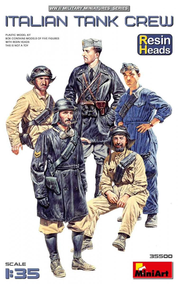 MiniArt 35500 Italian Tank Crew. Resin Heads 1/35