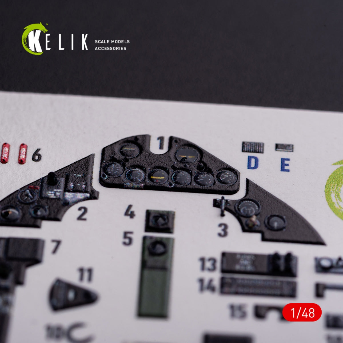 KELIK K48082 FM-1 Wildcat/Martlet Mk.V interior 3D decals for Tamiya kit 1/48 – imagen 4
