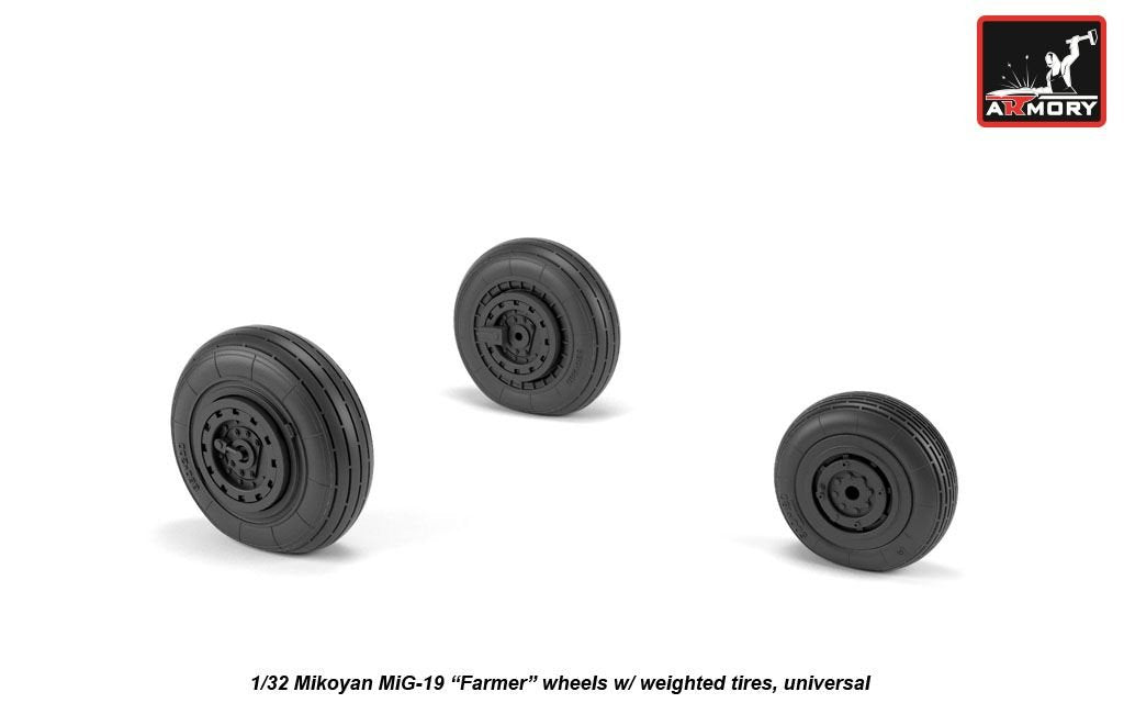 Armory Models AW32012 Mikoyan MiG-19 Farmer wheels w/ weighted tires 1/32 – Bild 2