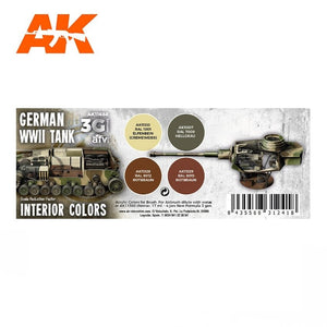 AK Interactive AK11688 3G GERMAN WWII TANK INTERIOR COLORS 4x17 ml – zdjęcie 2