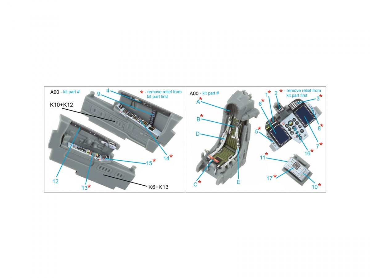 Quinta Studio QD72161 MiG-29SMT 3D-Printed &amp;amp; coloured Interior on decal paper (GWH) 1/72 – imagen 2