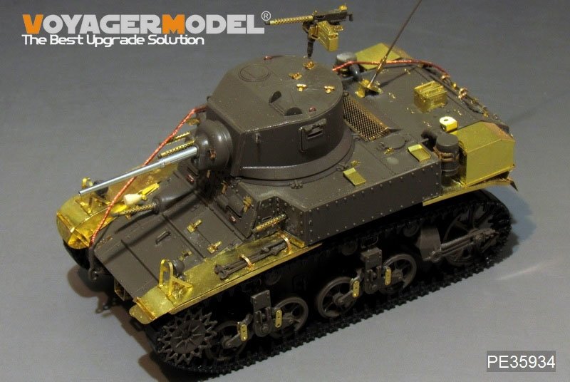 Voyager Model PE35934 WWII US M3 Stuart light tank basic For TAMIYA 35360 1/35 – imagen 2