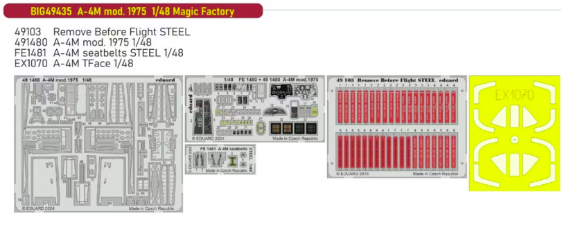 Eduard BIG49435 A-4M Mod. 1975 detail set for Magic Factory 1/48 – zdjęcie 2