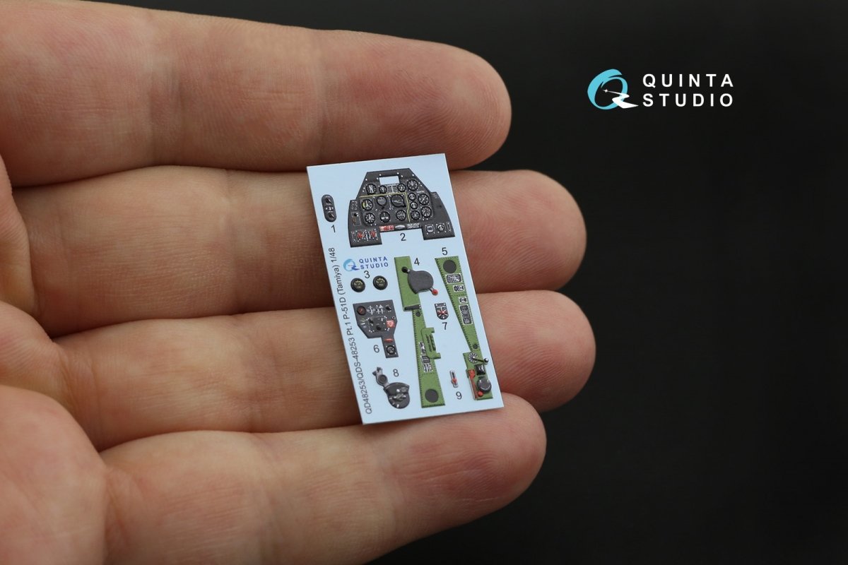 Quinta Studio QDS-48253 P-51D 3D-Printed &amp;amp; coloured Interior on decal paper ( Tamiya ) (small version) 1/48 – zdjęcie 7