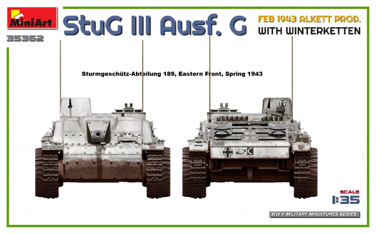 Mini Art 35362 StuG III Ausf. G FEB 1943 ALKETT PROD. WITH WINTERKETTEN 1/35 – zdjęcie 9