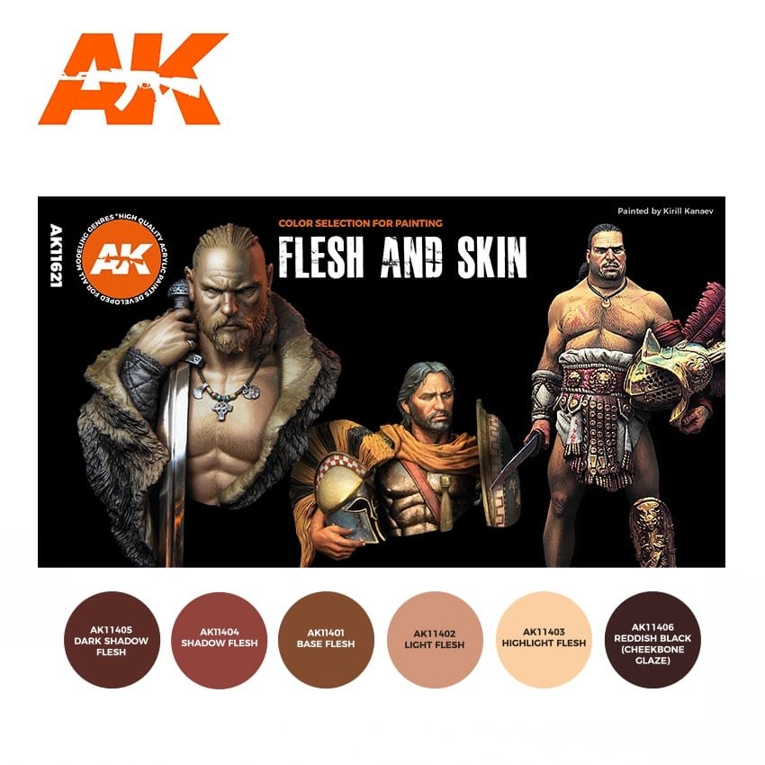 AK Interactive AK11621 FLESH AND SKIN COLORS – imagen 2