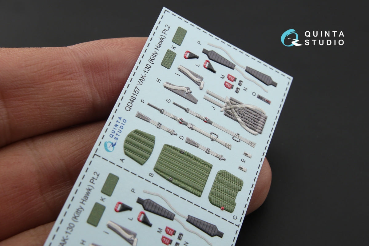 Quinta Studio QD48157 Yak-130 3D-Printed coloured Interior on decal paper (for KittyHawk kit) 1/48 – Bild 6