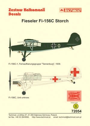 Techmod 72054 - Fieseler Fi 156C Storch 1/72 – zdjęcie 2