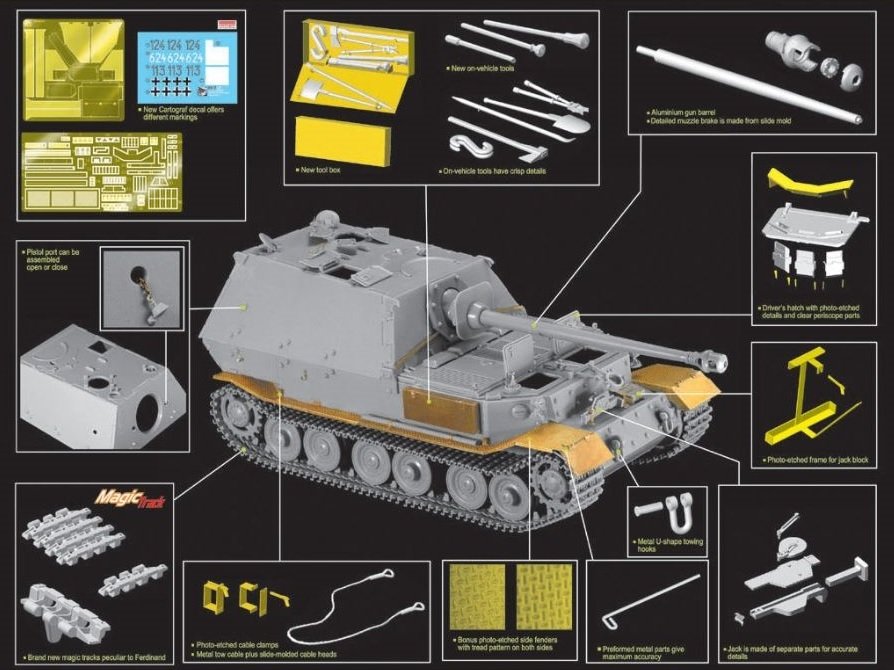 Dragon 6317 Sd.Kfz.184 Ferdinand 1/35 – zdjęcie 2