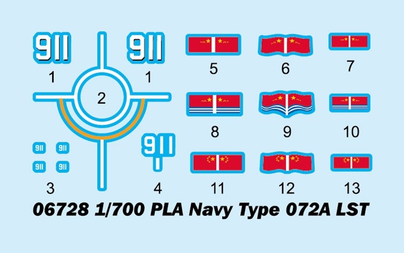 Trumpeter 06728 PLA Navy Type 072A LST 1/700 – imagen 4