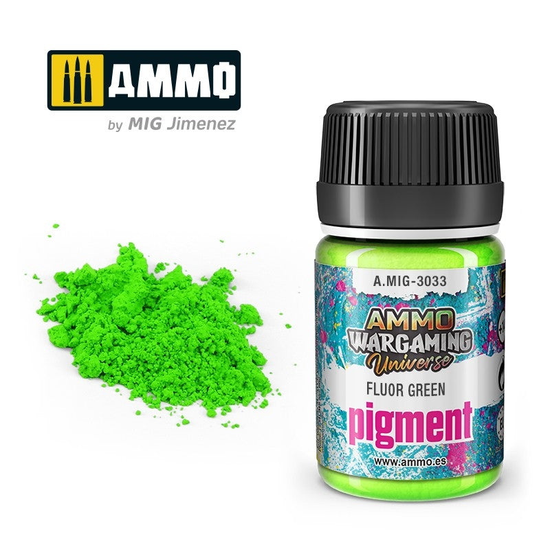 AMMO par Mig Jimenez 3033 Pigment Vert Fluor 35ml 