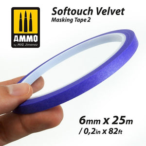 AMMO of Mig Jimenez 8241 SOFTOUCH VELVET MASKING TAPE 2 (6mm X 25M) – image 2