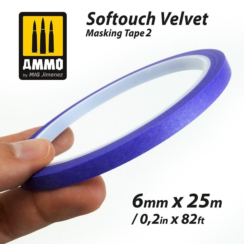 AMMO of Mig Jimenez 8241 SOFTOUCH VELVET MASKING TAPE 2 (6mm X 25M) – image 2