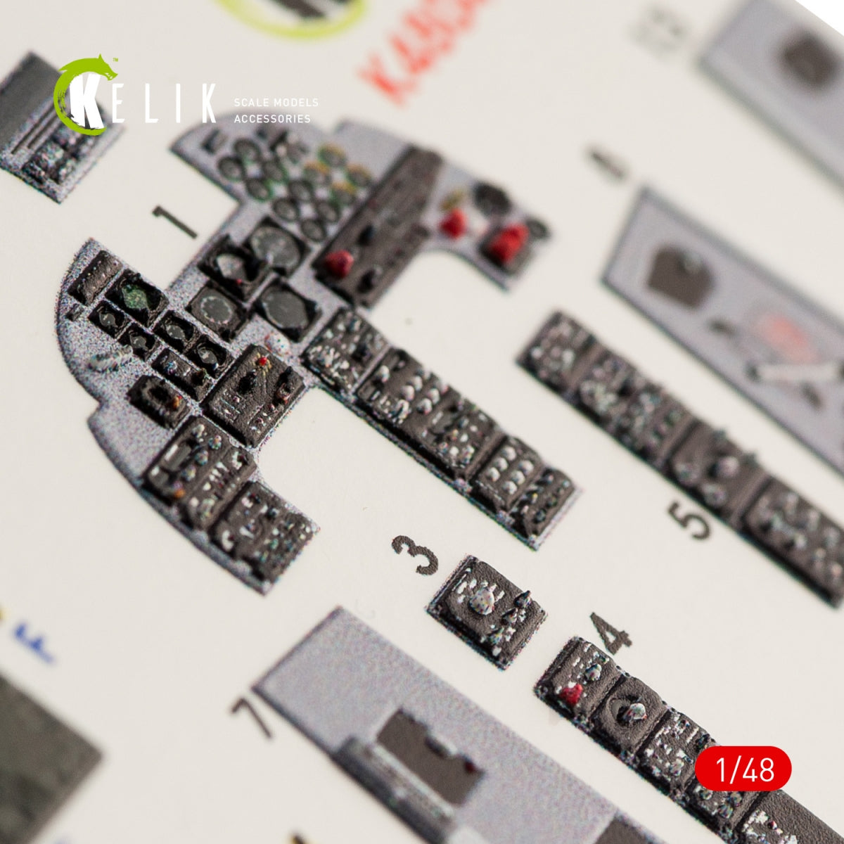 KELIK K48041 F-5B FREEDOM FIGHTER INTERIOR 3D DECALS FOR KINETIC KIT 1/48 – zdjęcie 4