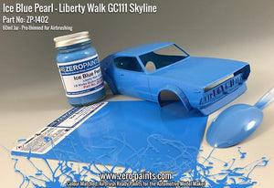 Peinture Zero Paints ZP-1402 - Bleu Glacé nacré pour Liberty Walk GC111 Skyline (Ken Mary) 60 ml