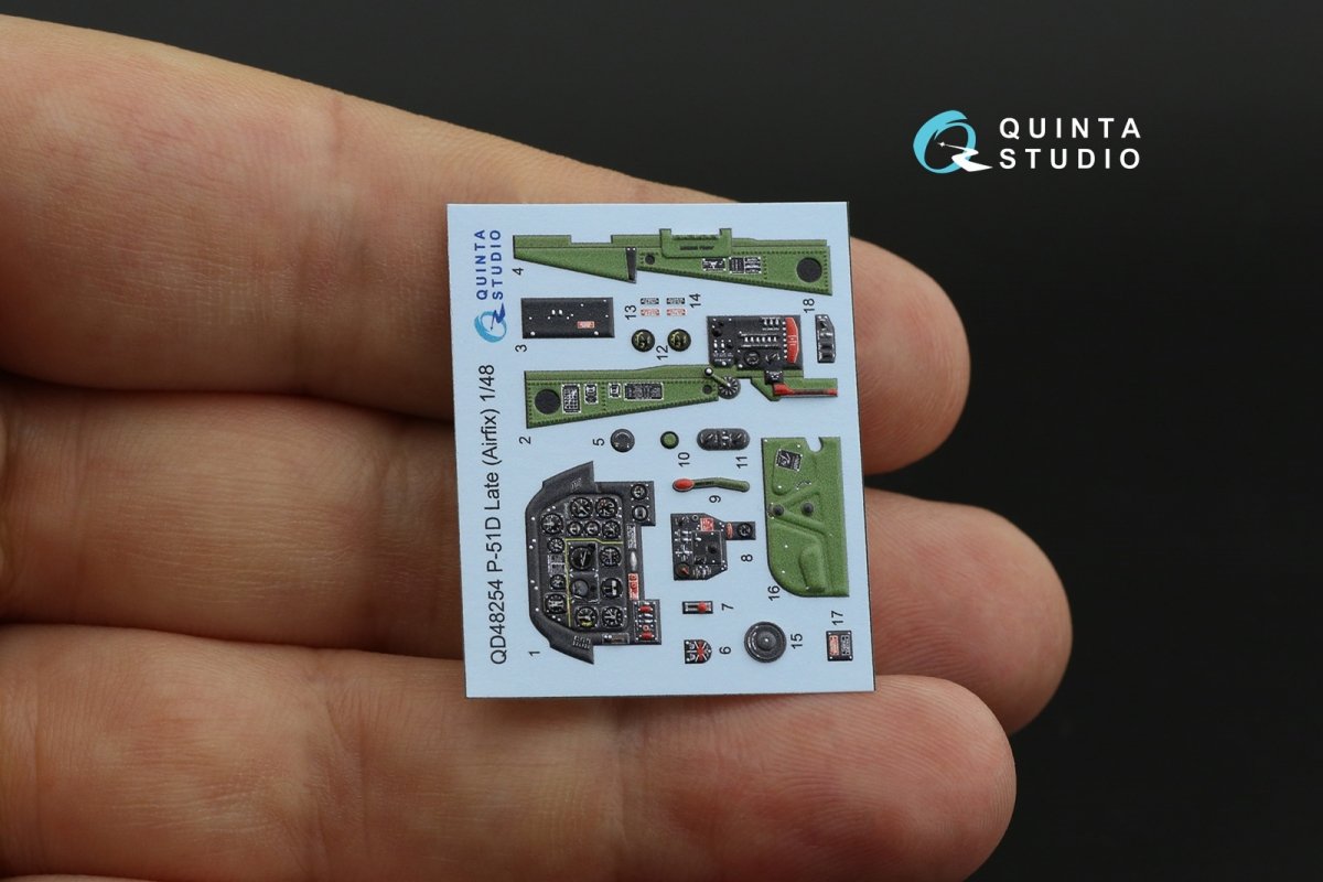 Quinta Studio QD48254 P-51D Late 3D-Printed &amp;amp; coloured Interior on decal paper ( Airfix ) 1/48 – Bild 9