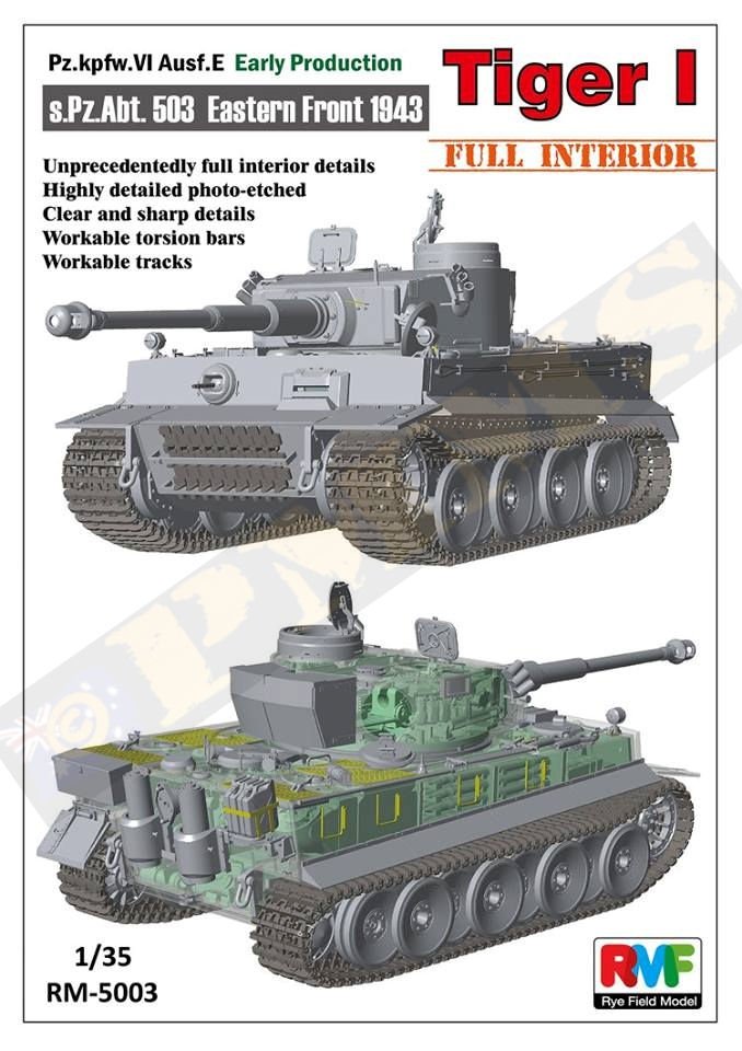 Rye Field Model 5003 Pz.kpfw.VI Ausf. E Tiger I Early Production (full interior) – imagen 3