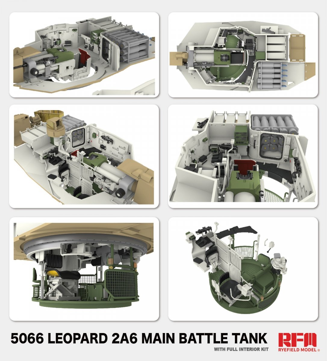 Rye Field Model 5066 Leopard 2 A6 - FULL INITERIOR 1/35 – immagine 5